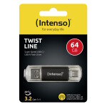 Intenso USB Drive 3.2 - TWIST Line - 64GB - USB A - USB C